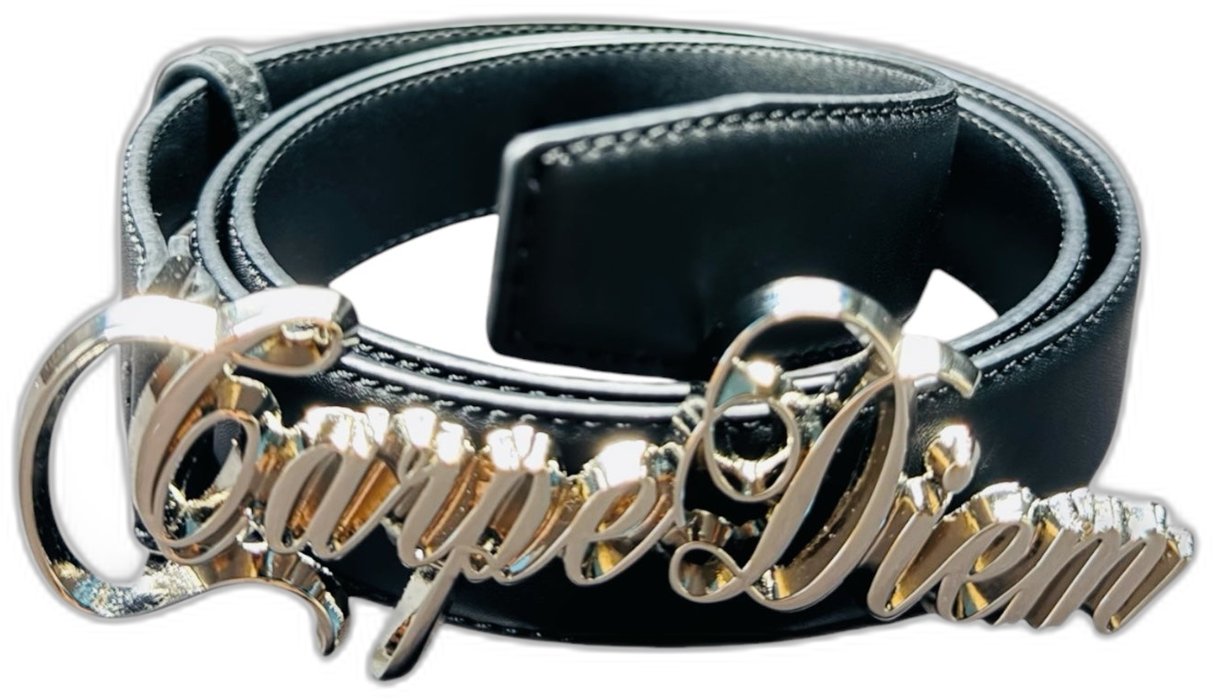 SCRIPT BELT' (SILVER)