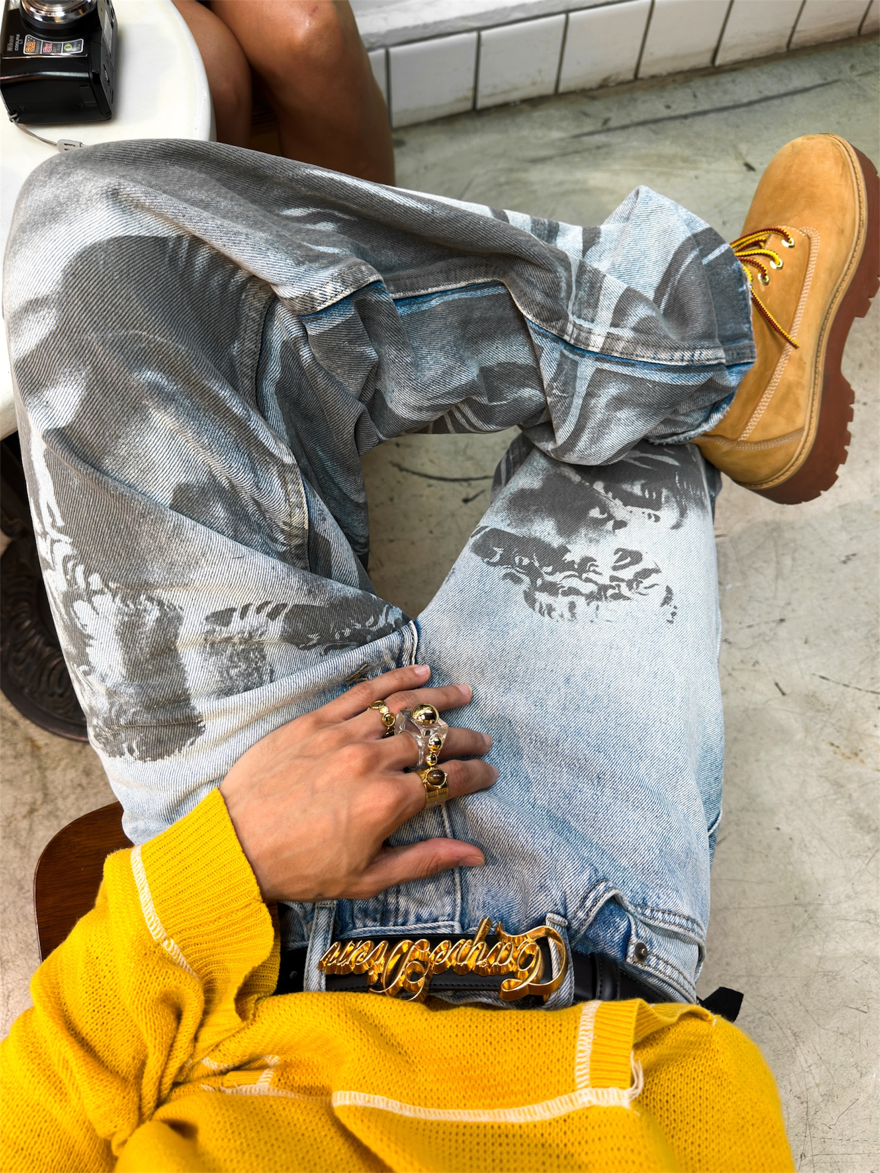 SCRIPT BELT' (GOLD)